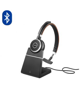 Jabra Evolve 65 MS MONO Bluetooth draadloze headset (incl. stand)