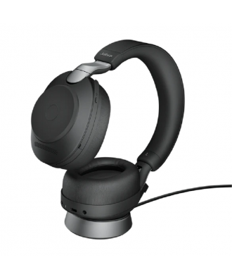 Jabra Evolve2 85 MS STEREO Zwart Bluetooth draadloze headset (incl. stand)