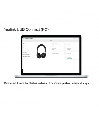 Yealink BH76 STEREO USB-A Zwart Bluetooth draadloze headset (incl. stand)