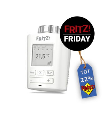 FRITZ!Smart Thermo 302 Intelligente radiatorknop voor de CV