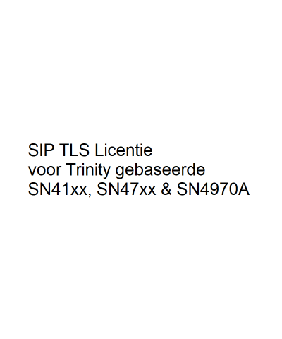 SIP TLS Licentie voor Trinity gebaseerde SN41xx, SN47xx & SN4970A