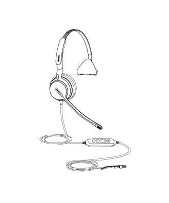 Yealink UH44 MONO USB-C/A bedrade headset (MS Teams)