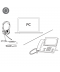 Yealink UH44 MONO USB-C/A bedrade headset (MS Teams)